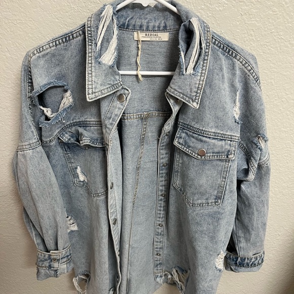 Redial Distressed Denim Jacket Small - Picture 7 of 7